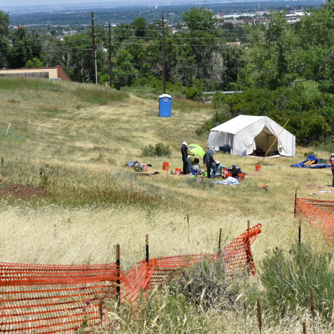 Overview of the site from the 2018 field season.